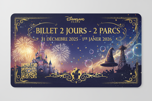 Fait moi billet Disneyland pour 2jours 2 parc le 31 décembre et 1er janvier 